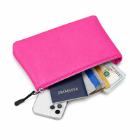 Sac de documents élégant en cuir PU rose ignifuge, pochette de rangement étanche pour appareils électroniques de voyage pour femmes, bureau, maison, école