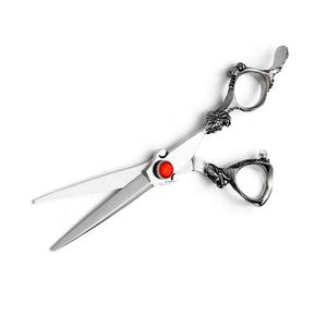 Ciseaux de coiffure professionnels en acier inoxydable 4Cr13, lame tranchante, pour droitiers, manche en céramique moyen, 28 dents - Product Image 1