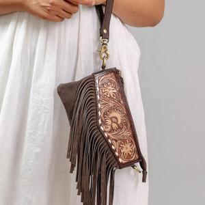 กระเป๋าทรงซองจดหมายลายสก๊อตประดับเพชรแบบทันสมัยมีซิปหนังเครื่องมือสำหรับฤดูใบไม้ร่วงสไตล์วินเทจ-ทันสมัย - Product Image 2