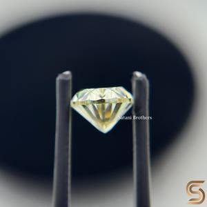 มอสซาไนต์รูปไข่เจียระไนด้วยมือ ขนาด 12x8 มม. สีเหลือง สำหรับทำแหวนหมั้นและเครื่องประดับ - Product Image 6