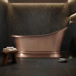 Bañera de Cobre Hecha a Mano, Bañera de Cobre Independiente de Lujo para Baño, Spa, Hotel, Resort, Villa - Product Image 3