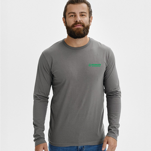Customizable O-Neck Casual Jersey 180g Breathable Plain Dyed New Fashion Autumn Winter Men's Solid Color <b>Long</b> <b>Sleeve</b> T-Shirts - Product Image 6
