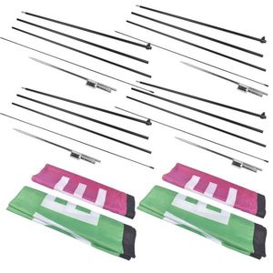 Set di 4 Bandiere Pubblicitarie con Supporto a Piuma, Kit con 4 Picchetti da Terra, Bandiere in Seta per Attività Commerciali - Product Image 4