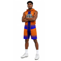 Uniforme de football 7v7 à manches courtes 100% polyester unisexe, style tendance, couleur unique, protection UV, respirant, service OEM