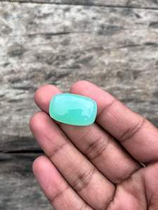 Crisoprasa Natural de Alta Calidad, Gema Suelta Cabujón Verde Claro, Corte Cojín, 21x17mm, Pulido, para Joyería, con Propiedades Curativas Increíbles - Product Image 3