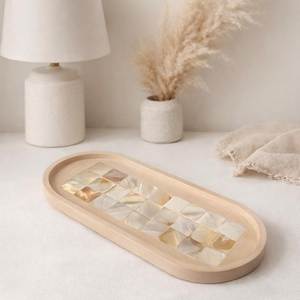 Handcrafted Mother of Pearl Inlay Serving <b>Tray</b> Decorative Wooden Display <b>Tray</b> for Serving <b>Snacks</b> Tea and Drinks - Product Image 4