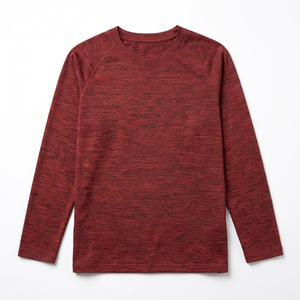 Camiseta de Manga Larga Roja para Niños, Unisex, de Tela Texturizada, de Secado Rápido, para MMA, Spandex/Poliéster, Color Personalizado, Transpirable - Product Image 6