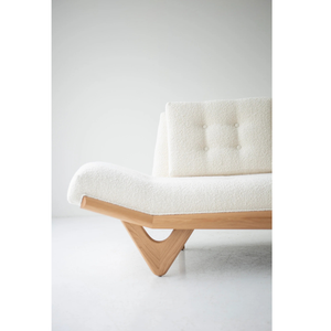 Canapé moderne 3 places Alaska en teck massif de haute qualité avec revêtement pour usage intérieur. - Product Image 5