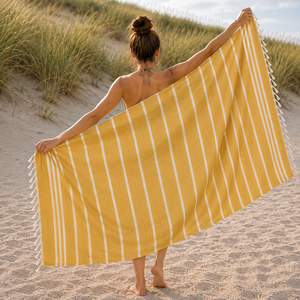 Top Quality Fouta <b>Towel</b> Gift Set 100% OEM <b>Turkish</b> <b>Towel</b> Cotton Striped Hammam Fouta <b>Towel</b> for Beach Use Manufacturer in India. - Product Image 5