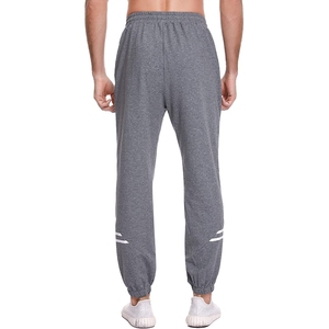<b>Men</b> Grey Sweatpants Elastic Waist Drawstring <b>Cuffed</b> Ankle Side Pockets Casual <b>Joggers</b> Lightweight Breathable Autumn Wear - Product Image 3