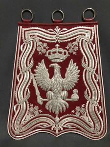 Cet article est une sabretache, une pochette plate en cuir ou une sacoche, autrefois portée suspendue à un équipement de cavalerie ou d'artillerie équestre. - Product Image 2