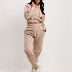 Best Selling Women's Outdoor Cropped Tracksuits Set Casual Style Durable Fashionable Clothing with Long Short <b>Tops</b> - Product Image 2