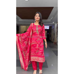 Juego de Salwar Dupatta de lino asequible: fabulosos juegos de Salwar dupatta de lino ofrecidos a precios asequibles, perfectos para todos los días - Product Image 1