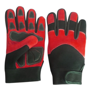 Gants de sécurité en cuir grainé jaune et noir, antidérapants, durables, flexibles, lisses, respirants, avec manchette en néoprène, résistants à la chaleur, personnalisables - Product Image 3