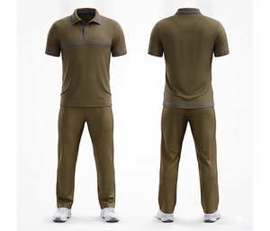 Breathable Polyester Sublimated <b>Cricket</b> Uniform | Men Women Youth <b>Cricket</b> Wears Polo Shirt and Trouser Full Team - Product Image 5