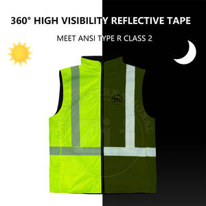 Vêtement de sécurité réfléchissant haute visibilité de qualité supérieure, classe 1 ANSI, imperméable, avec logo LED personnalisé, service OEM - Product Image 4