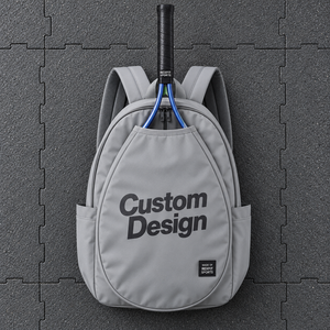 Mochila para Raqueta de Squash Personalizada con Soporte Frontal para Raqueta, Correas Traseras de Malla, Bolsillos Laterales y Bolsa Deportiva Principal con Doble Cremallera - Product Image 1