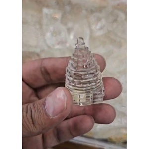 Wholesale <b>Clear</b> Crystal Quartz Sphatik Shree Yantra Carvings Gemstone Feng Shui Figurine Handmade Crafts Spiritual Product - Product Image 2
