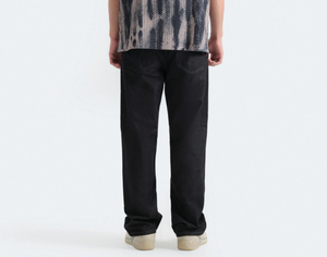 Jean en denim tissé léger et respirant pour homme, taille mi-haute, coupe ample, jambe large, décontracté, idéal pour l'été - Product Image 2
