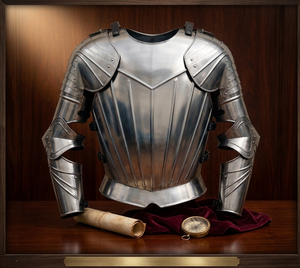 Medieval Gothic Steel Breastplate Armor Jacket Handmade Hammering Silver Finish Collectible Art Sculpture Solid Color Iron - Product Image 4