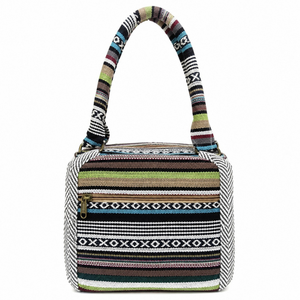 Sac cosmétique en jute multicolores de qualité supérieure |   Sac de transport réutilisable avec poignée durable et fermeture éclair |   Qualité d'exportation OEM, vente en gros en Inde - Product Image 1