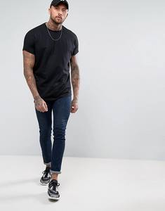 Camiseta Deportiva Slim Fit para Hombre 2026, 95% Algodón, 5% Elastano, Tejido Elástico, Dobladillo Curvo Extendido, Corte Ajustado - Product Image 6