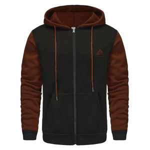 Sweat à capuche zippé oversize de haute qualité pour homme, style streetwear, respirant, léger, couleur unie - Product Image 1