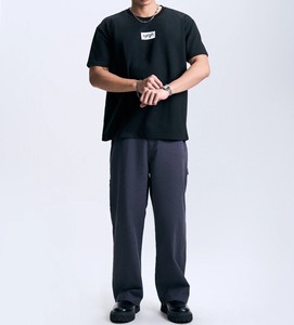 เสื้อยืดโอเวอร์ไซส์ผู้ชาย คอตั้ง ผ้าทวิลล์ โพลีเอสเตอร์ 100% หนานุ่ม ล้างสีแบบแอซิดวอช พร้อมโลโก้สั่งทำพิเศษ สไตล์สตรีทแวร์ ODM - Product Image 3