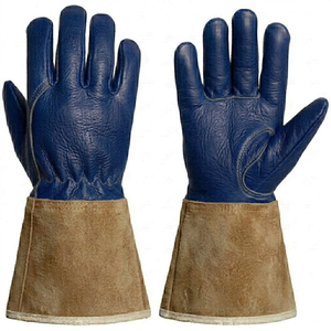 Guantes de Soldadura de Cuero Resistentes al Fuego, Guantes de Seguridad Industriales Resistentes al Calor para Soldadura y Manipulación de Metales - Product Image 6