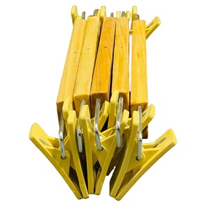 Wholesale Cheap Durable Eco-Friendly Wooden Hangers Stainless Steel <b>Clips</b> Multifunction Non-Slip Single Living Room Wardrobe - Product Image 6