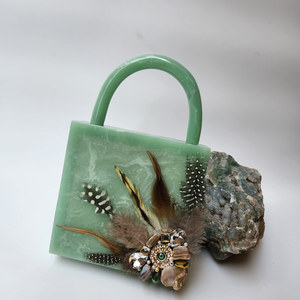 Bolso de mano de resina de alta calidad para mujer, elegante bolso de resina, bolso de mano de resina a la moda. - Product Image 4