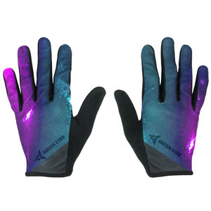 Gants de course Daizen Star à doigts entiers, rayés, antidérapants, respirants, en nylon, fermeture auto-agrippante, unisexes, pour le cyclisme et les activités de plein air - Product Image 4