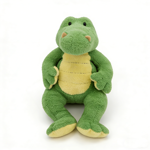 Peluche de cocodrilo verde suave personalizado, juguete de peluche de cocodrilo gordo y amigable para niños - Product Image 1