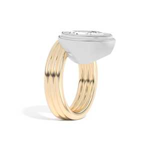 Anillo Espiral Personalizado con 2 Quilates de Diamantes Marquise Cultivados en Laboratorio, Oro Sólido de 14K/18K, Banda Ancha con Engaste de Bisel, Venta al por Mayor, Certificado IGI, Precio de Fábrica - Product Image 4
