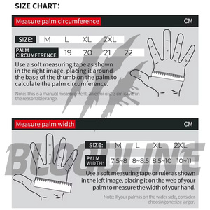 Guantes de Motocicleta de Cuero BLOODLINE, Estilo Deportivo, Transpirables, Sin Forro, para Ciclismo y Uso en Exteriores - Product Image 5