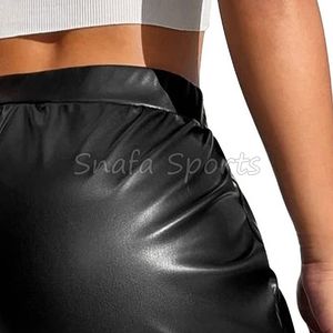 Novedad: Pantalones Cortos de Cuero para Mujer, Transpirables, para Invierno, de Spandex/Poliéster, Corte Regular, Alta Impermeabilidad, Ecológicos, Estilo Urbano - Product Image 6