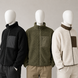 Chaqueta de Forro Polar Ecológica con Capucha para Hombre, Cuello Alto, Cierre de Cremallera, Color Sólido, Casual, Resistente al Viento, Corte Regular, Forro de Nailon, Invierno - Product Image 4