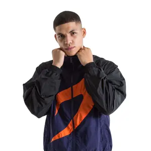 Fashion Windbreaker Track Jacket for Men - Custom Colorblock with Elasticated Trims, 100% Nylon