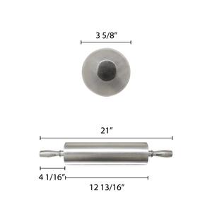 Sleek Silver Stainless Steel <b>Rolling</b> <b>Pin</b> Perfect for Commercial Kitchens Restaurants Hotels Bakery And Chef Tool Durable - Product Image 2