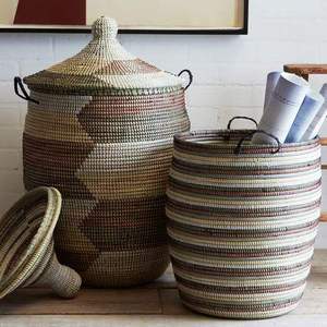 <b>Laundry</b> Hamper Handmade Woven <b>Storage</b> Basket for Bathroom <b>Organization</b> Wholesale Supplier from Vietnam - Product Image 2