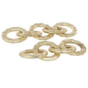 โซ่ประดับอลูมิเนียมสีทองที่ทันสมัยน้ำหนักเบาประติมากรรมโลหะสำหรับตกแต่งบ้านสำนักงานและบนโต๊ะ - Product Image 2