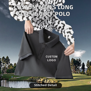 Camisas de Golf de Manga Larga para Hombre, Tejidas, Sólidas, Bordadas, Antiarrugas, Personalizadas al por Mayor - Product Image 6