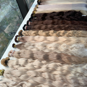 Extensions de cheveux humains vietnamiens 100g Couleur claire 60cm de longueur Super Double Drawn Lots en vrac Fournisseurs du Vietnam - Product Image 1