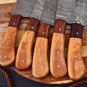 Juego de Cuchillos de Cocina de Acero de Damasco de 5 Piezas, Forjados a Mano por Ba Enterprises Industrial, Hoja de Corte Plano con Punta Caída, Cuchillos de Chef, 1 Año de Garantía - Product Image 4