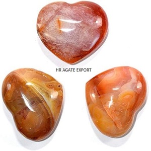 Cristaux de quartz de jaspe rouge en forme de coeur gonflés hautement polis Agates prix usine Reiki Chakra en vrac pierre précieuse d'amour semi-précieuse - Product Image 6