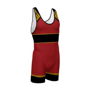Compre uniformes de lucha libre de spandex de alta calidad, personalizados por sublimación, para entrenamiento profesional y partidos. - Product Image 4
