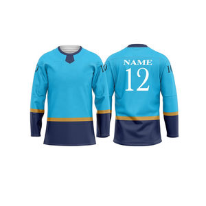 Conjunto de Uniforme de Hockey sobre Hielo Unisex, Tela de Poliéster de Secado Rápido y Transpirable, Sublimado, para Adultos - Product Image 4