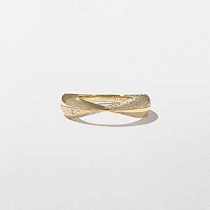 Modern Textured Gold Stackable <b>Ring</b> Unisex Minimalist Wide Polished Band Everyday Wear <b>Stacking</b> Wedding Bands 14K 18K Solid Gold - Product Image 1