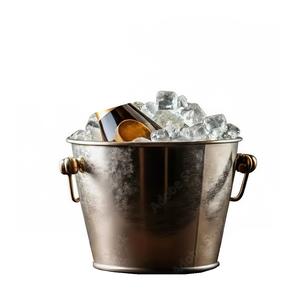 Cubo para Hielo de Diseño Único, de Acero Inoxidable Pulido, para Vino y Cerveza, 5L, Portátil, Duradero y Sostenible, para Bares y Barriles - Product Image 6