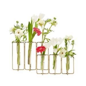 Luxury stainless steel Tabletop Vase <b>Set</b> Gold Finish Holds Water Decorative for Home Office Wedding Centerpiece - Product Image 3
